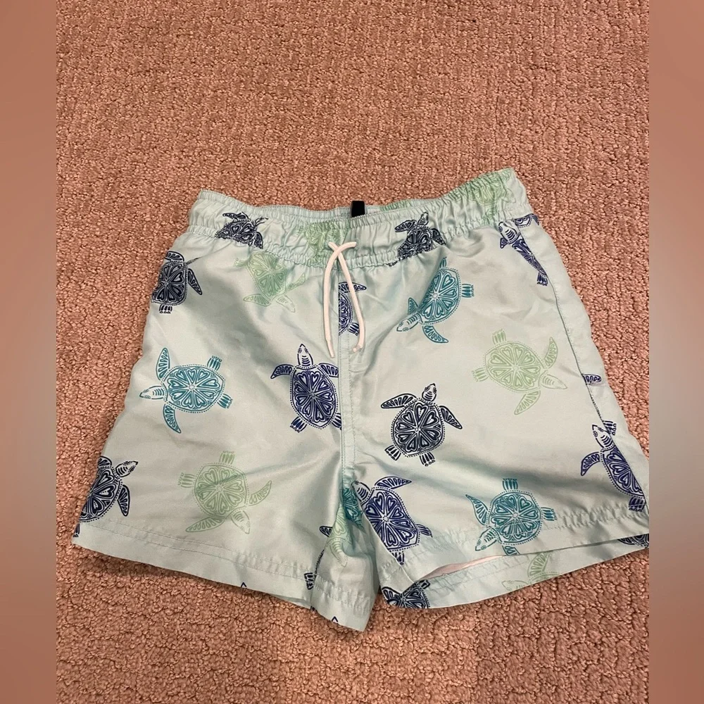 Janie and Jack sea turtle swim shorts and matching shirt